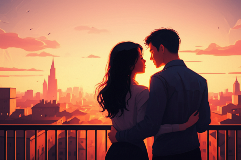 Romantic Spanish couple